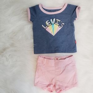 Levi's summer suit for baby girls